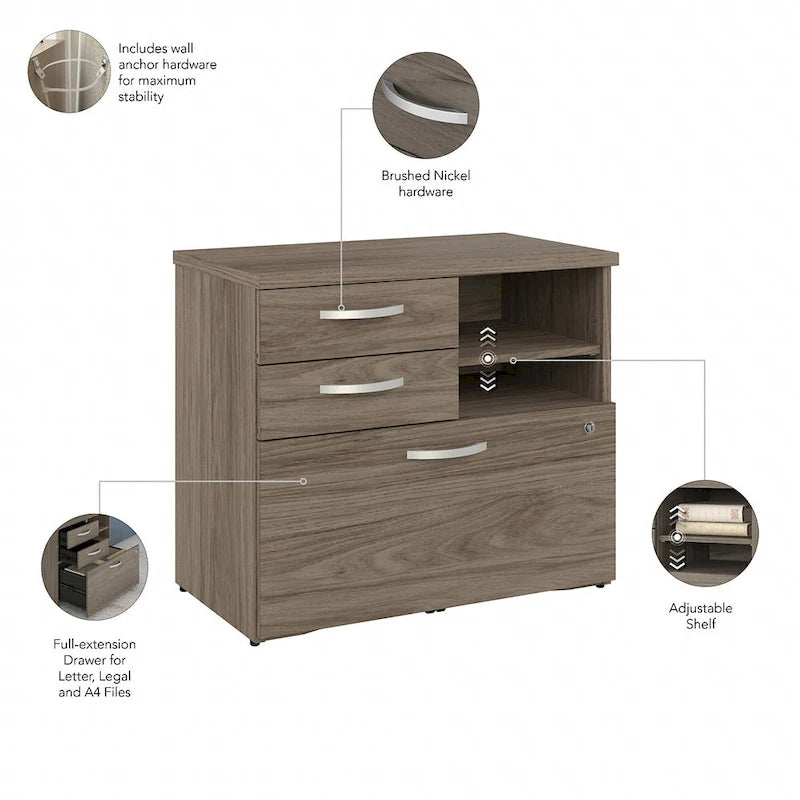 Meuble de rangement hybride avec tiroirs par Bush Business Furniture