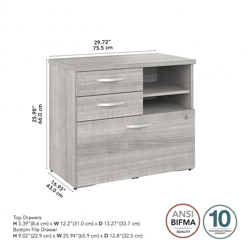 Meuble de rangement hybride avec tiroirs par Bush Business Furniture