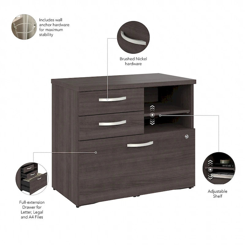 Meuble de rangement hybride avec tiroirs par Bush Business Furniture