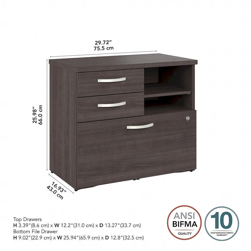 Meuble de rangement hybride avec tiroirs par Bush Business Furniture