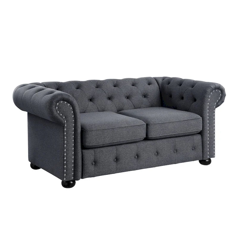 Canapé deux places Chesterfield capitonné Corvus Aleksis