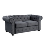 Canapé deux places Chesterfield capitonné Corvus Aleksis
