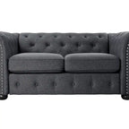 Canapé deux places Chesterfield capitonné Corvus Aleksis
