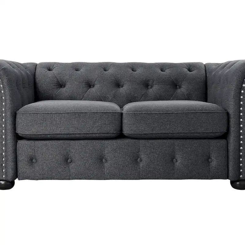 Canapé deux places Chesterfield capitonné Corvus Aleksis