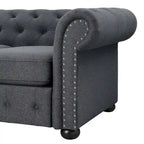 Canapé deux places Chesterfield capitonné Corvus Aleksis