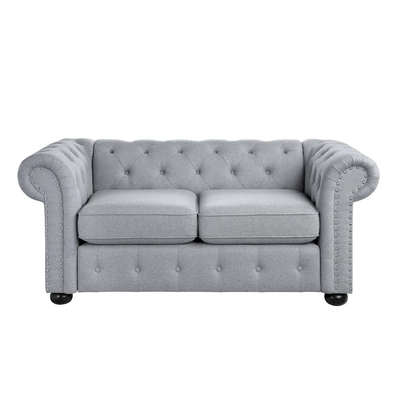 Canapé deux places Chesterfield capitonné Corvus Aleksis