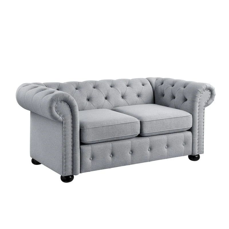 Canapé deux places Chesterfield capitonné Corvus Aleksis
