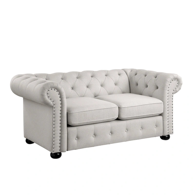 Canapé deux places Chesterfield capitonné Corvus Aleksis
