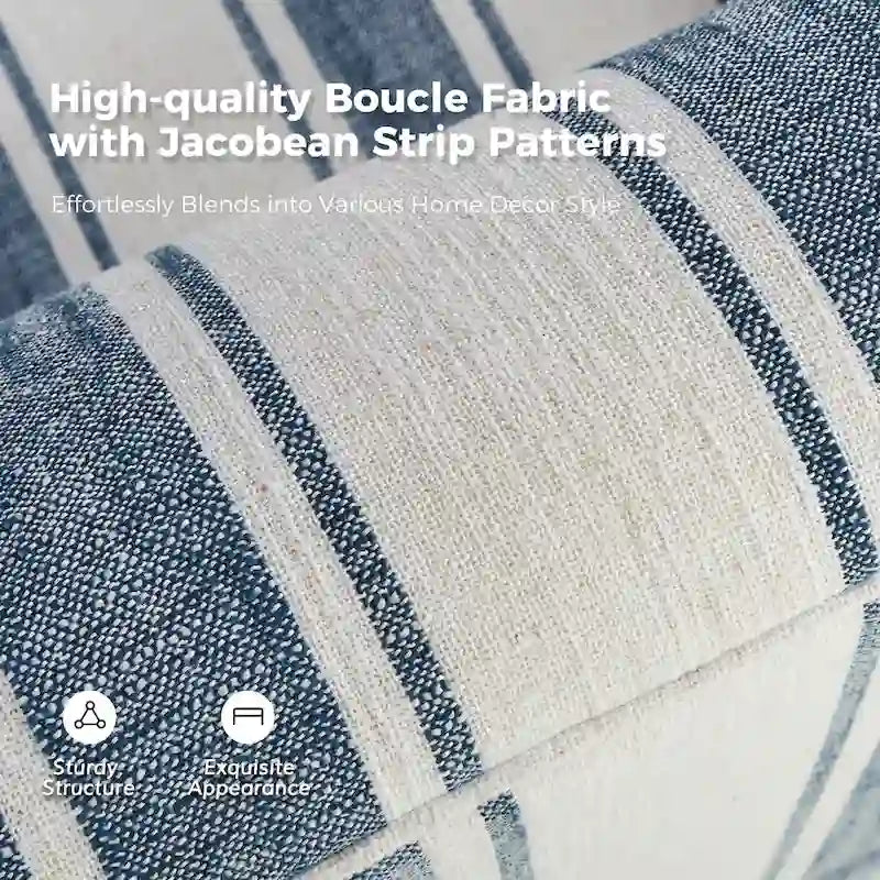 Fauteuil pivotant traditionnel Pancy avec motif à rayures Jacobean