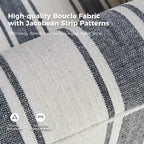 Fauteuil pivotant traditionnel Pancy avec motif à rayures Jacobean