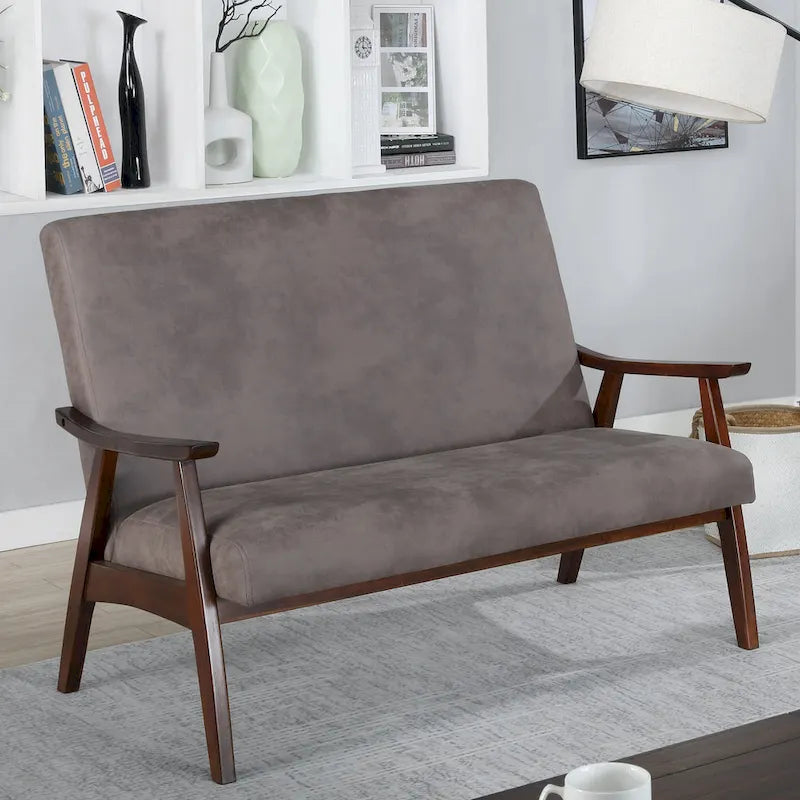 Banc Balf contemporain en similicuir par Furniture of America
