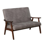 Banc Balf contemporain en similicuir par Furniture of America