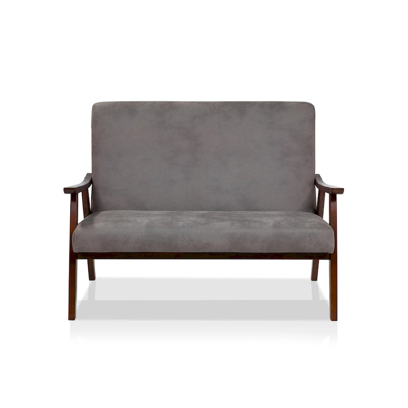 Banc Balf contemporain en similicuir par Furniture of America