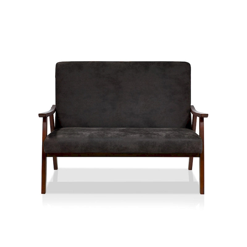 Banc Balf contemporain en similicuir par Furniture of America