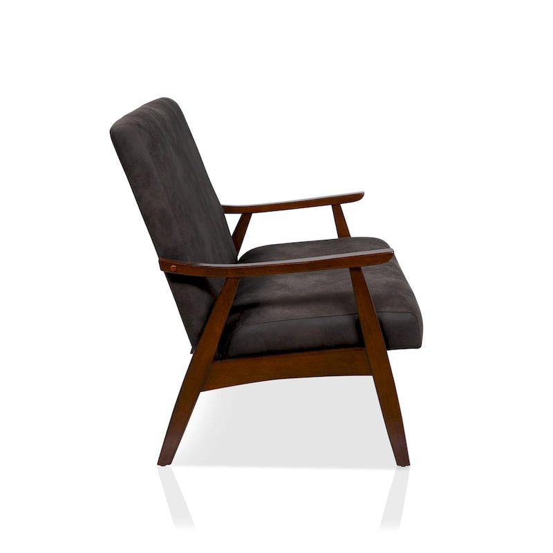 Banc Balf contemporain en similicuir par Furniture of America