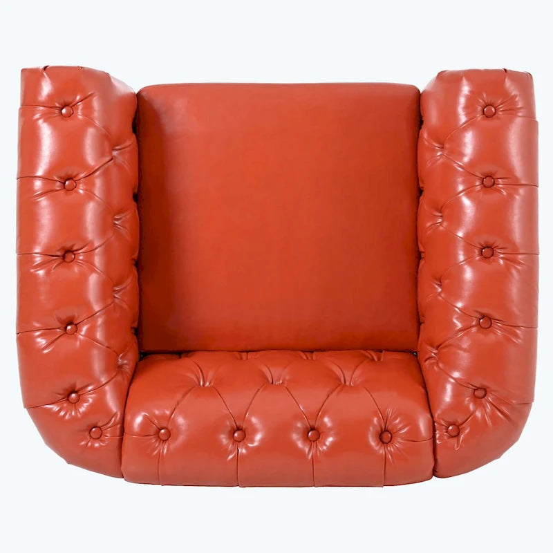 Canapé confortable pour salon, avec accoudoirs roulés plissés serrés