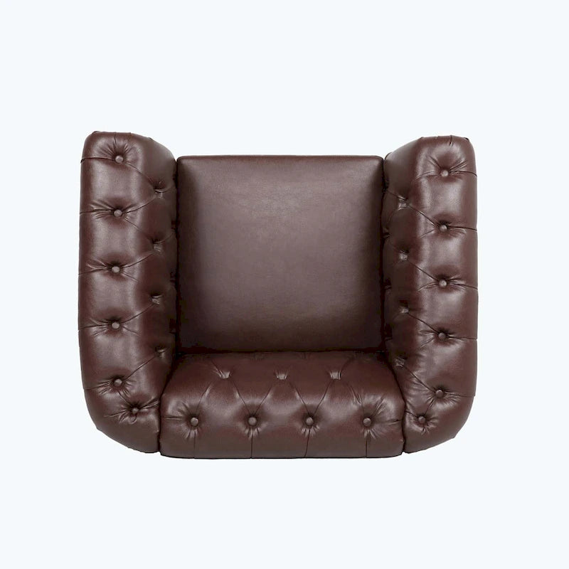 Canapé confortable pour salon, avec accoudoirs roulés plissés serrés