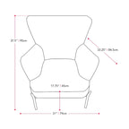 Fauteuil d'appoint Eliana Modern Wingback