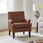 Chaise d'appoint contemporaine et classique en polyester Nileus avec pieds en bois massif par HULALA HOME