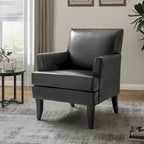 Chaise d'appoint contemporaine et classique en polyester Nileus avec pieds en bois massif par HULALA HOME