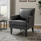 Chaise d'appoint contemporaine et classique en polyester Nileus avec pieds en bois massif par HULALA HOME