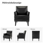 Chaise d'appoint contemporaine et classique en polyester Nileus avec pieds en bois massif par HULALA HOME