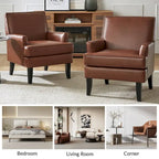 Chaise d'appoint contemporaine et classique en polyester Nileus avec pieds en bois massif par HULALA HOME