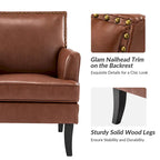 Chaise d'appoint contemporaine et classique en polyester Nileus avec pieds en bois massif par HULALA HOME