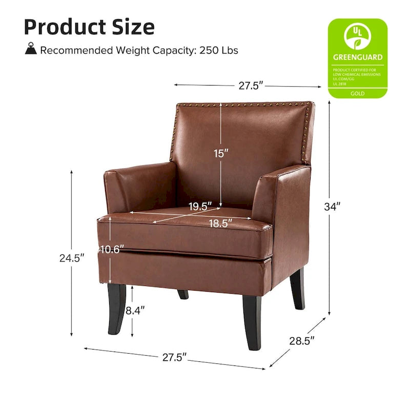 Chaise d'appoint contemporaine et classique en polyester Nileus avec pieds en bois massif par HULALA HOME