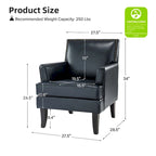 Chaise d'appoint contemporaine et classique en polyester Nileus avec pieds en bois massif par HULALA HOME