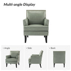 Chaise d'appoint contemporaine et classique en polyester Nileus avec pieds en bois massif par HULALA HOME