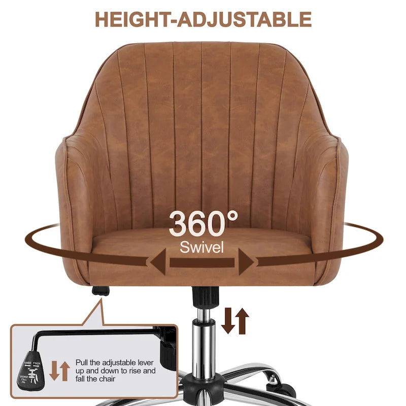 Chaise de bureau Yaheetech Chaise d'ordinateur pivotante réglable en hauteur