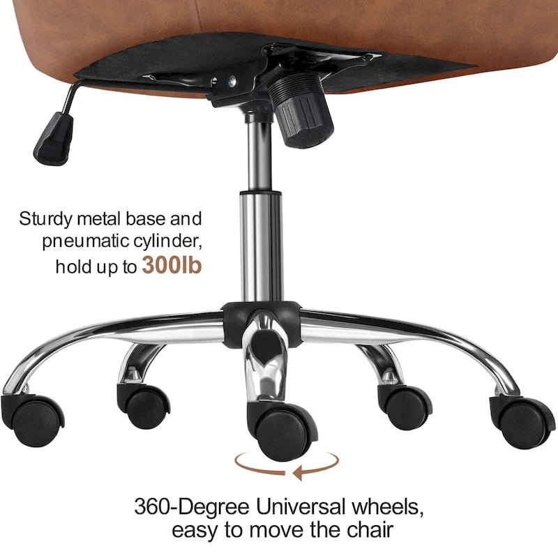 Chaise de bureau Yaheetech Chaise d'ordinateur pivotante réglable en hauteur