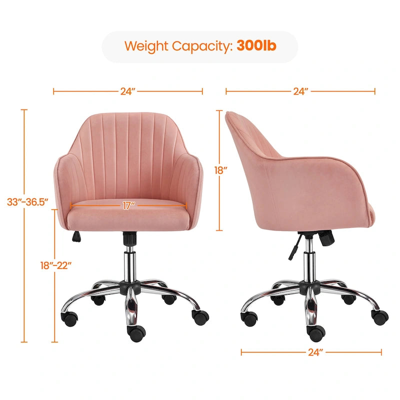 Chaise de bureau Yaheetech Chaise d'ordinateur pivotante réglable en hauteur