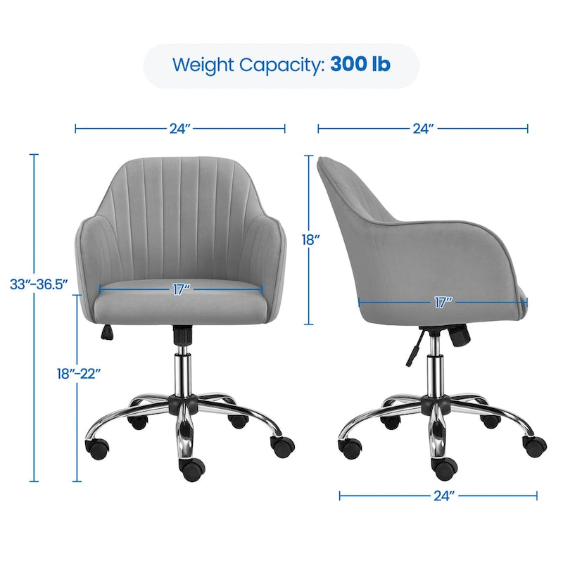 Chaise de bureau Yaheetech Chaise d'ordinateur pivotante réglable en hauteur