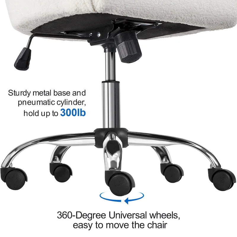 Chaise de bureau Yaheetech Chaise d'ordinateur pivotante réglable en hauteur