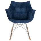 Fauteuil à bascule en velours moderne Willow - Fauteuil d'appoint du milieu du siècle pour le salon, la chambre à coucher, l'intérieur et l'extérieur