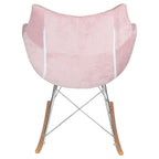 Fauteuil à bascule en velours moderne Willow - Fauteuil d'appoint du milieu du siècle pour le salon, la chambre à coucher, l'intérieur et l'extérieur