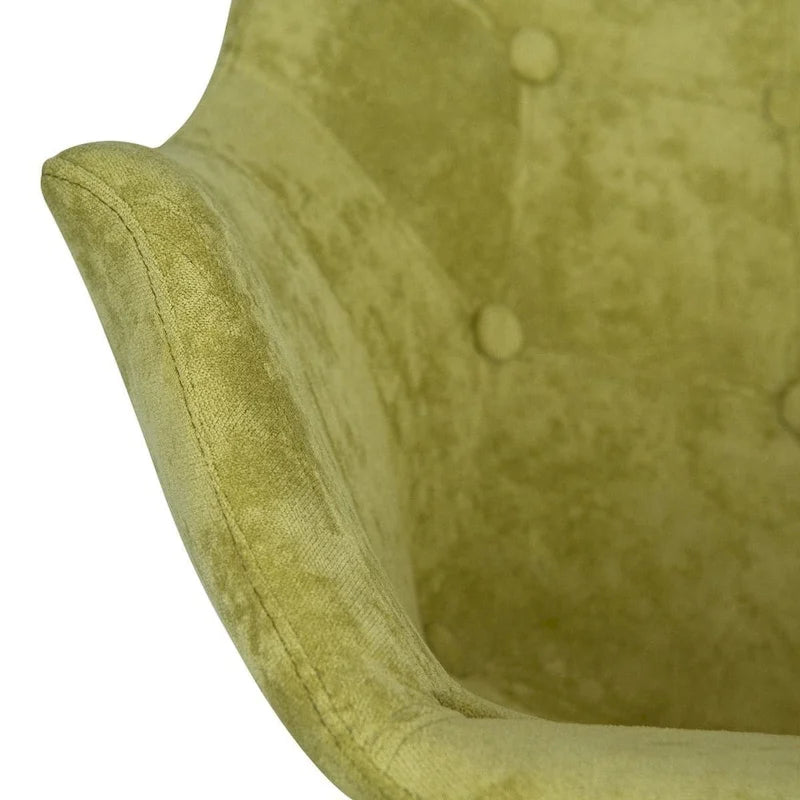 Fauteuil à bascule en velours moderne Willow - Fauteuil d'appoint du milieu du siècle pour le salon, la chambre à coucher, l'intérieur et l'extérieur
