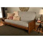 Ensemble de futon pleine grandeur Somette Lexington au fini brun vieilli avec matelas