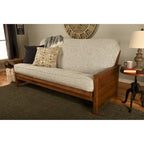 Ensemble de futon pleine grandeur Somette Lexington au fini brun vieilli avec matelas