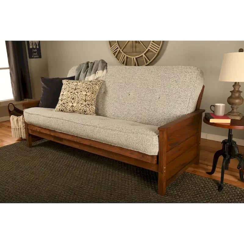 Ensemble de futon pleine grandeur Somette Lexington au fini brun vieilli avec matelas