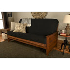 Ensemble de futon pleine grandeur Somette Lexington au fini brun vieilli avec matelas