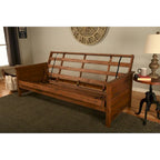 Ensemble de futon pleine grandeur Somette Lexington au fini brun vieilli avec matelas