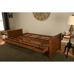 Ensemble de futon pleine grandeur Somette Lexington au fini brun vieilli avec matelas