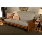 Ensemble de futon pleine grandeur Somette Lexington au fini brun vieilli avec matelas