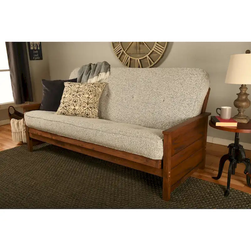 Ensemble de futon pleine grandeur Somette Lexington au fini brun vieilli avec matelas