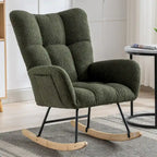 Fauteuil à bascule, fauteuil inclinable rembourré, fauteuil à bascule avec siège rembourré et dossier haut