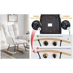 Fauteuil à bascule, fauteuil inclinable rembourré, fauteuil à bascule avec siège rembourré et dossier haut