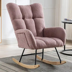 Fauteuil à bascule, fauteuil inclinable rembourré, fauteuil à bascule avec siège rembourré et dossier haut